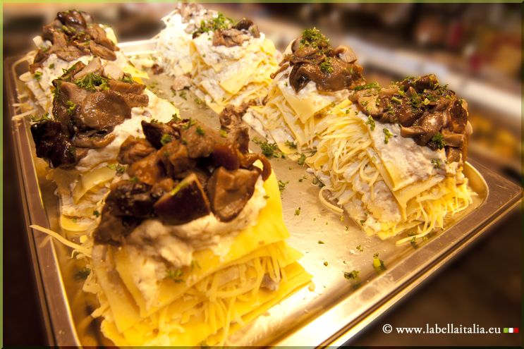 Traiteur italien Bruxelles Lasagnette aux cepes - La Bella Italia Traiteur Italien Bruxelles