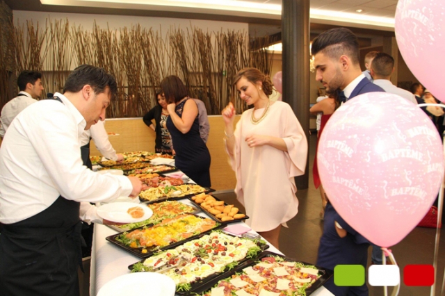 Banquet organisé par le service traiteur de La Bella Italia